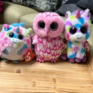 TY Beanie Boos and Ballz with Glitter Eyes Bundle